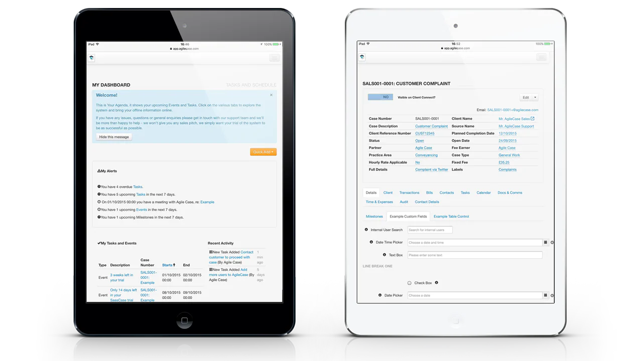 Case Management Responsive Design