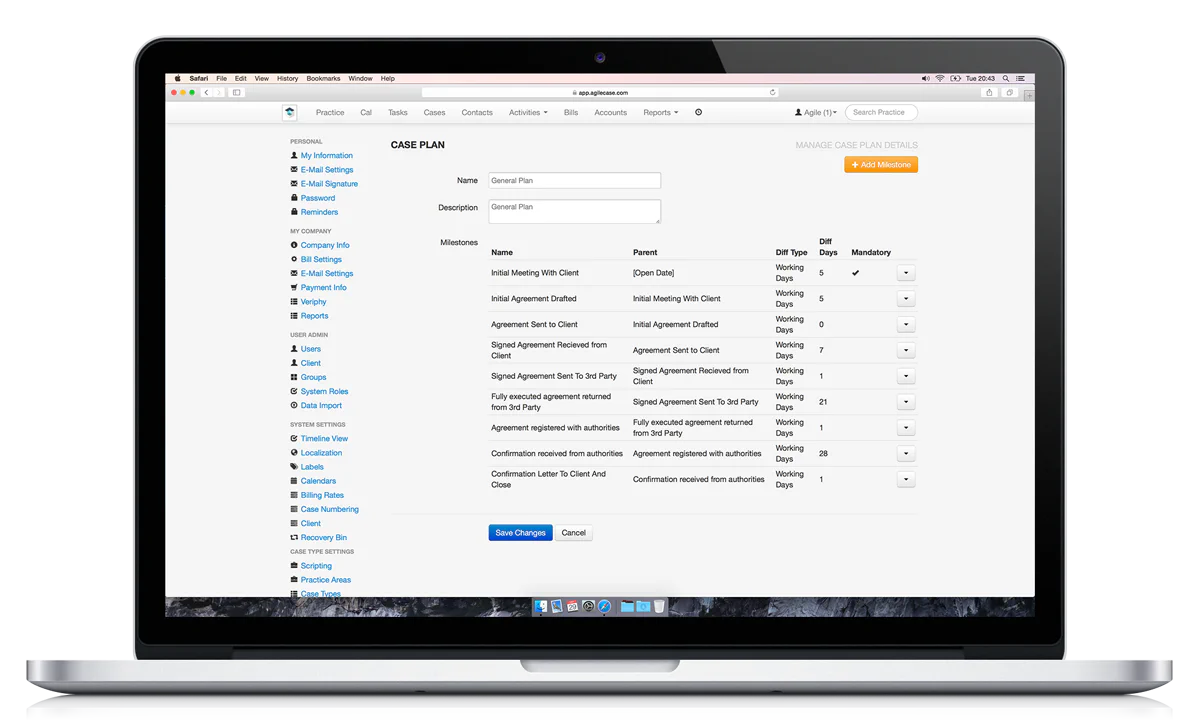 Case Management Modern and Simple UI